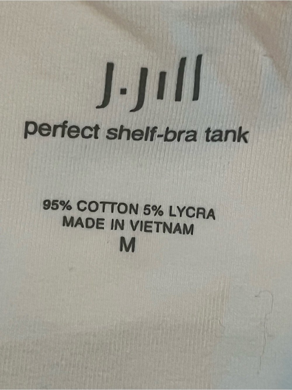 J.Jill White Perfect Shelf-Bra Tank Top - Picture 6 of 9
